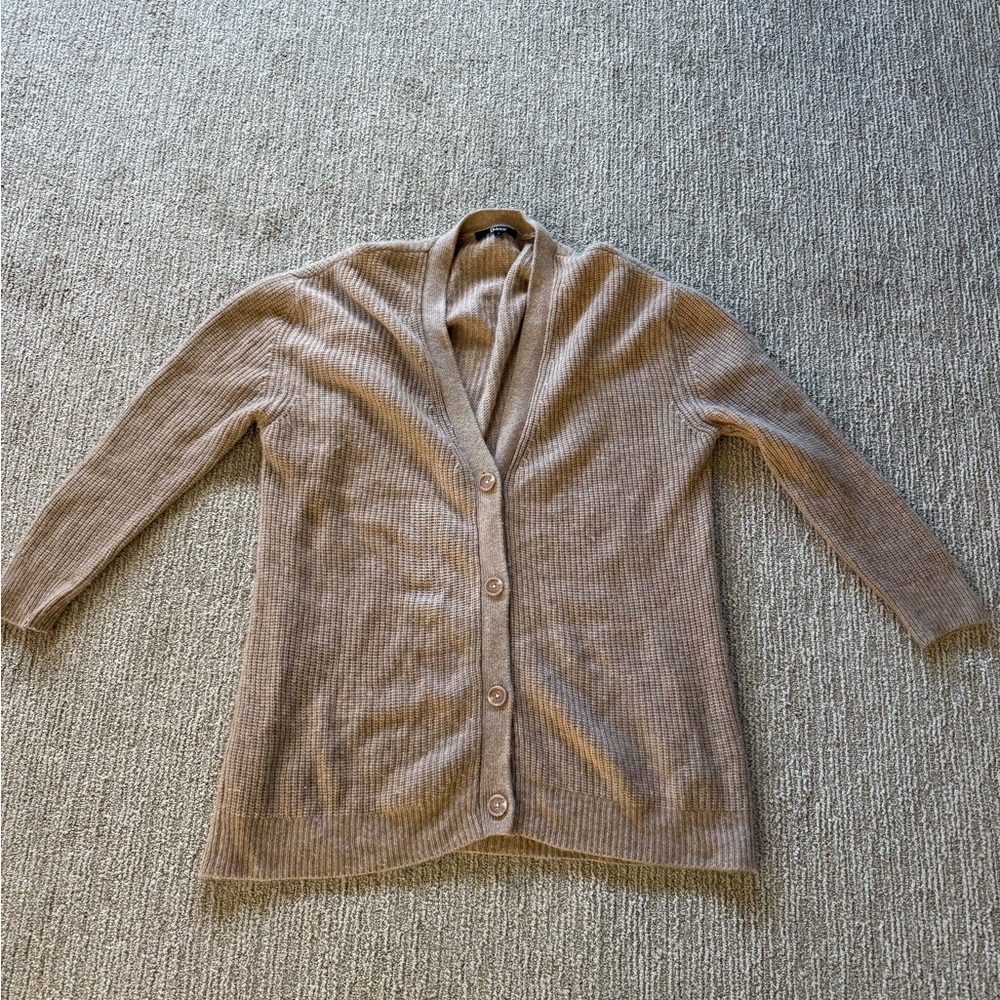 Quince Camel Oversized Cashmere Women's Cardigan